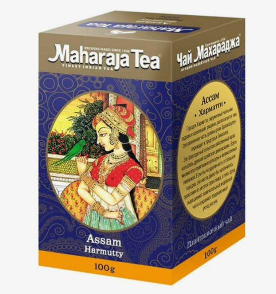 Чай черный индийский листовой Ассам Хармати Махараджа (Maharaja Black Assam Harmutty Tea) 100 г