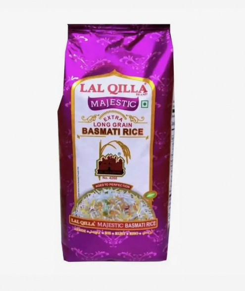 Рис басмати Мажестик длиннозерный двойной полировки (Lal Qilla Majestic Extra long grain Basmati rice) 1 кг