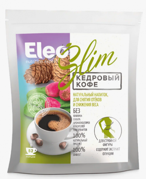 Кедровый кофе Slim без сахара и без кофеина (Eleo) 150 г