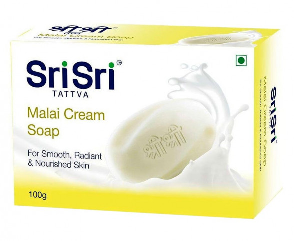 Мыло Сливочный крем Шри Шри (Malai cream Soap Sri Sri) 100 г
