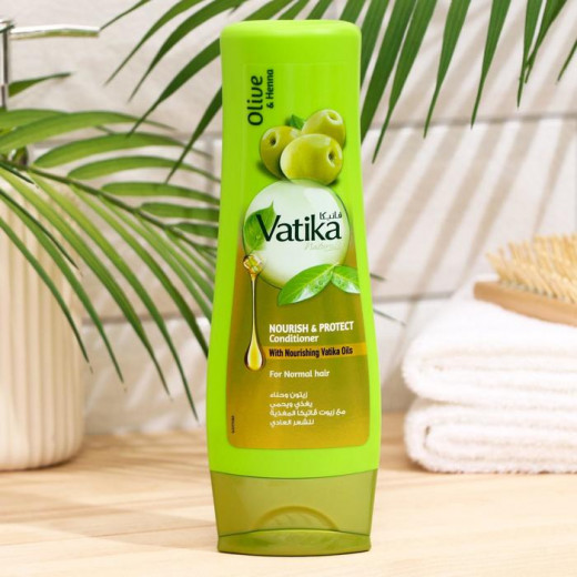 Кондиционер Оливка и Хна Питание и Защита Дабур Ватика (Dabur Vatika Olive and Henna Nourish & Protect) 400 мл — 