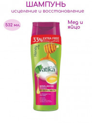 УЦЕНКА! Шампунь для сухих корней волос Мед и Яйцо СРОК ДО 02.2026 (Shampoo Dabur Vatika Honey and Egg Repair and Restore) 532 мл