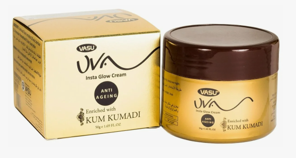 Крем для лица с маслом Ува Инста Глоу Кумкумади Васу (Uva Insta Glow Cream Vasu) 50 г (банка)