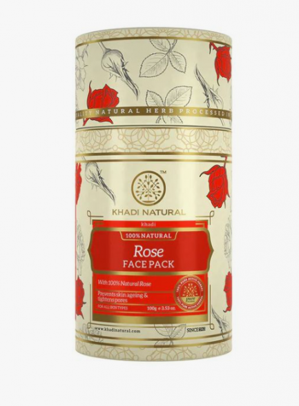 Маска для лица Роза Кхади (Face Pack Khadi Rose with rose petals) 100 г