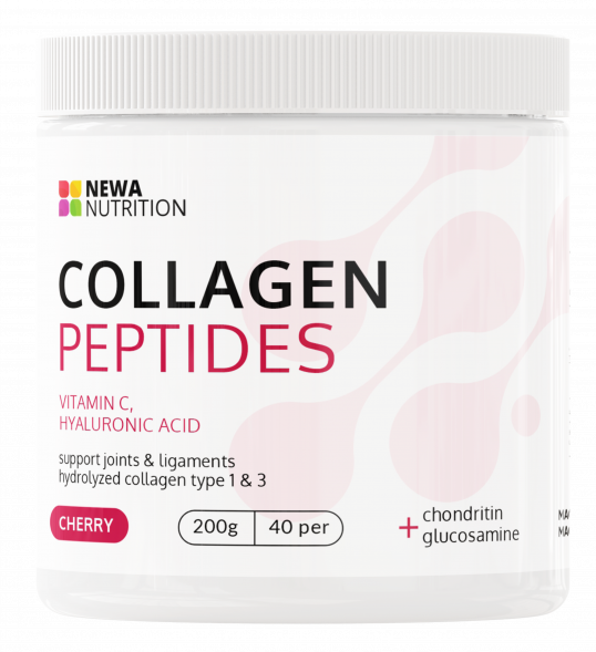Пептидный коллаген с хондропротектором и гиалуроновой кислотой со вкусом вишни (Newa Nutrition Collagen Cherry) 200 г