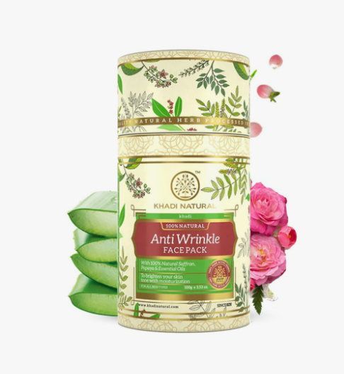 Маска для лица Против морщин Кхади (Face Pack Khadi Anti Wrinkle Saffron and Papaya) 100 г