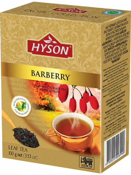 Чай цейлонский черный листовой Барбарис (Ceylon Tea leaf black Barberry Hyson) 100 г