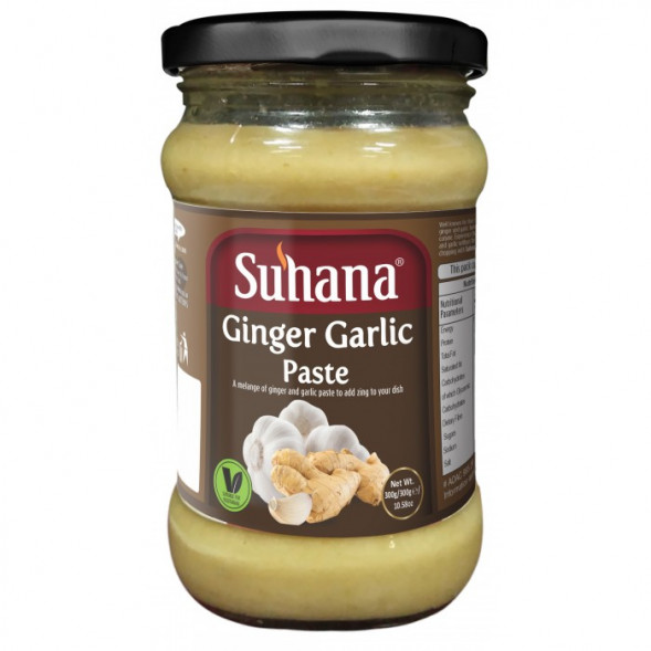 Индийская приправа Имбирно-чесночная паста (Suhana Ginger Garlic paste) 300 г