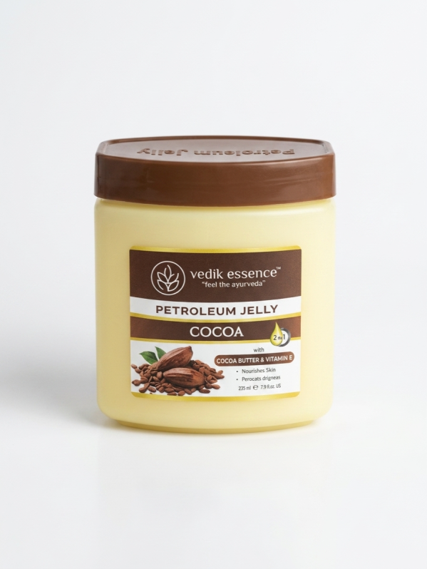 Вазелин косметический с маслом Какао и витамином Е (Petroleum Jelly Cocoa butter and Vitamin E Vedik Essence) 235 мл