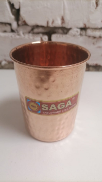 Медный стакан Сага (Pure Copper Glass HAMMERED Saga) 250 мл