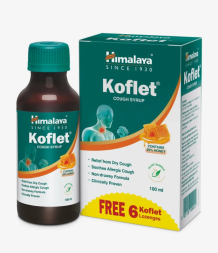 Кофлет сироп от кашля с медом и леденцы Хималая (Koflet cough syrup Himalaya) 100 мл (6 шт леденцов)