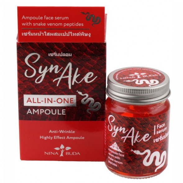 Сыворотка ампульная для лица с пептидами змеиного яда (Face Serum Syn-ake Nina Buda) 50 мл