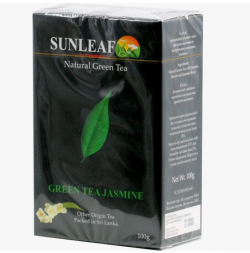 УЦЕНКА! Чай зеленый с жасмином цейлонский листовой СРОК ДО 12.2025 (Sunleaf Green Tea Jasmine) 100 г