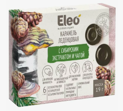 Карамель леденцовая с сибирским экстрактом и чагой (Eleo) 6 шт