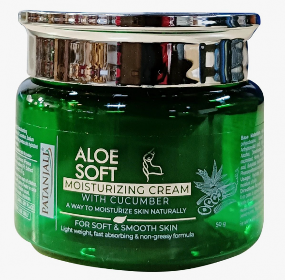 Крем увлажняющий с алоэ вера и огурцом Патанджали (Aloe Soft Moisturising Cream with Cucumber Patanjali) 50 г