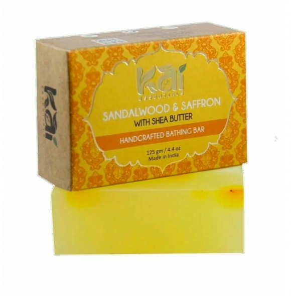 Мыло Сандаловое дерево и Шафран с маслом Ши Кай Эссенциалс (Sandalwood and Saffron with Shea butter Kai Essentials) 125 г