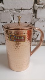 Медный кувшин Сага (Pure Copper Luxury line Water HAMMERED Jug Saga) 1500 мл