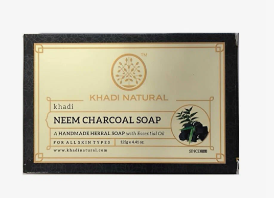 Мыло Ним и Уголь Кхади (Neem Charcoal soap Khadi) 125 г