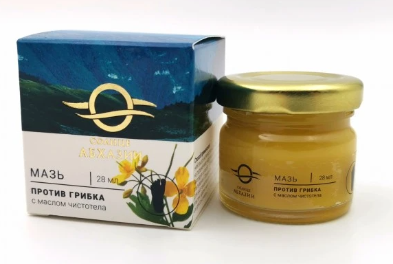 Мазь против грибка на коже и ногтях с маслом чистотела (Солнце Абхазии) 28 мл