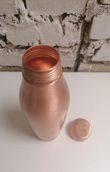 Медная бутылка Кришна (Copper water Bottle PENGUIN Krishna) 1000 мл