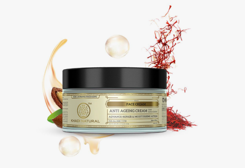 Крем антивозрастной для лица с маслом Кокума Кхади (Herbal Khadi Anti Ageing cream) 50 г