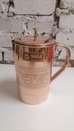 Медный кувшин Сага (Pure Copper Luxury line Water EMBOSSED Jug Saga) 1500 мл