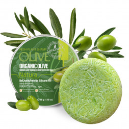Твердый шампунь для волос Олива (Natural Organic Olive Plant Shampoo) 60 г