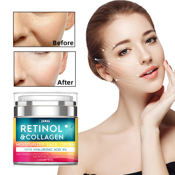 Крем для лица Ретинол и коллаген (Day-Night Retinol and Collagen Face cream Sumax) 50 мл