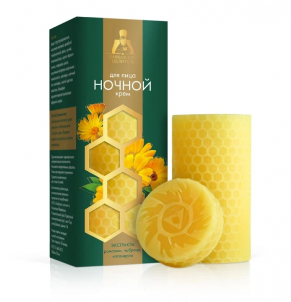 Крем для лица Ночной восковая банка (Кавказский Целитель) 30 мл
