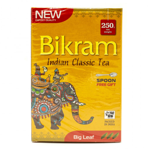 Чай черный индийский байховый крупнолистовой Ассам Бикрам (Bikram Black Assam Big leaf Tea) 250 г + подарок чайная ложка — 