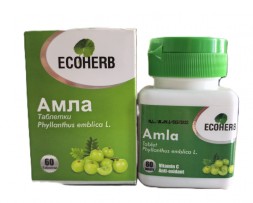 УЦЕНКА! Амла Экохерб ПОМЯТА УПАКОВКА (Amla Ecoherb) 60 капсул