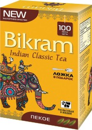 Чай черный индийский байховый Ассам Пекое Бикрам (Bikram Black Assam Pekoe Tea) 100 г + подарок чайная ложка