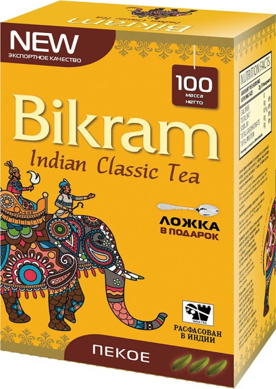 Чай черный индийский байховый Ассам Пекое Бикрам (Bikram Black Assam Pekoe Tea) 100 г + подарок чайная ложка