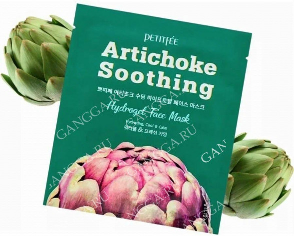 Маска противоотечная гидрогелевая с артишоком (Petitfee Artichoke Soothing Hydrogel Face Mask) 1 шт 32 г