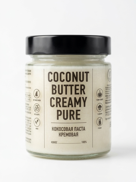 Кокосовая паста кремовая Биопродукты (Coconut butter creamy pure) 235 г