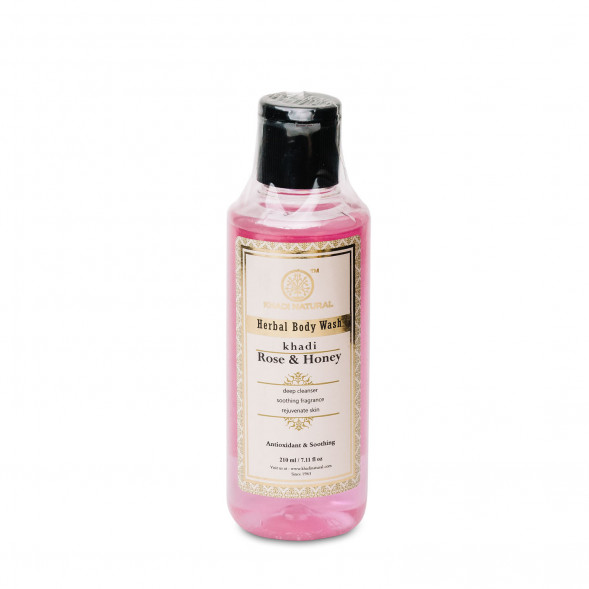 УЦЕНКА! Гель для душа Кхади Роза и мед БЕЗ ПЛЕНКИ (Body Wash Khadi ROSE and HONEY Khadi) 210 мл