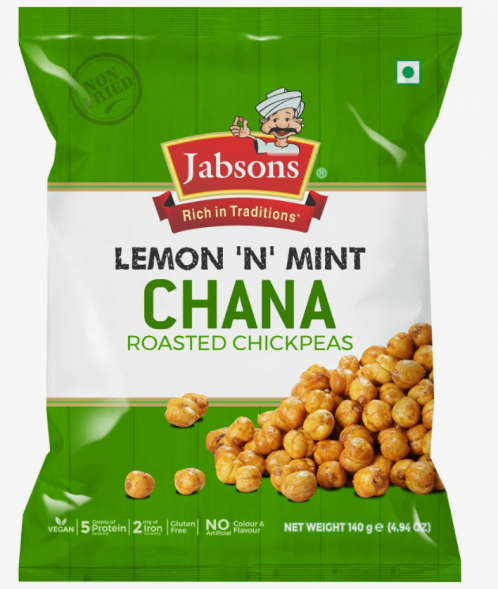 Нут обжаренный с лимоном и мятой (Roasted Chickpeas Lemon and Mint Jabsons) 140 г
