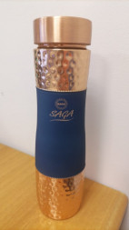 Медная бутылка Сага (Copper water Bottle Curved dz. Silk Peacock Saga) 1000 мл