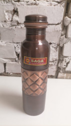 Медная бутылка Сага (Copper water Bottle ANTIQUE BARFI Saga) 1000 мл