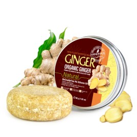 Твердый шампунь для волос Имбирь (Natural Organic Ginger Plant Shampoo) 60 г