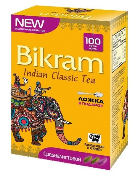 Чай черный индийский байховый среднелистовой Ассам Бикрам (Bikram Black Assam Medium leaf Tea) 100 г + подарок чайная ложка