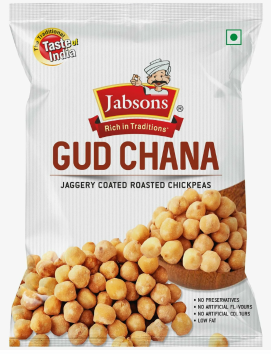 Нут обжаренный в тростниковом сахаре (Jaggery coated Roasted Chickpeas Jabsons) 150 г
