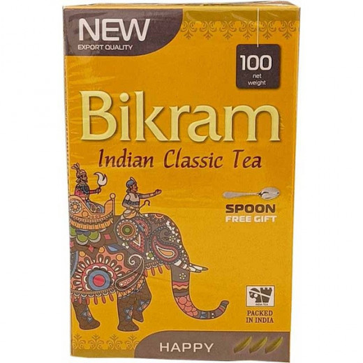 Чай черный индийский байховый Ассам гранулированный и листовой Дарджилинг Счастье Бикрам (Bikram Black Assam Tea + Darjling Happy) 100 г + подарок чайная ложка — 