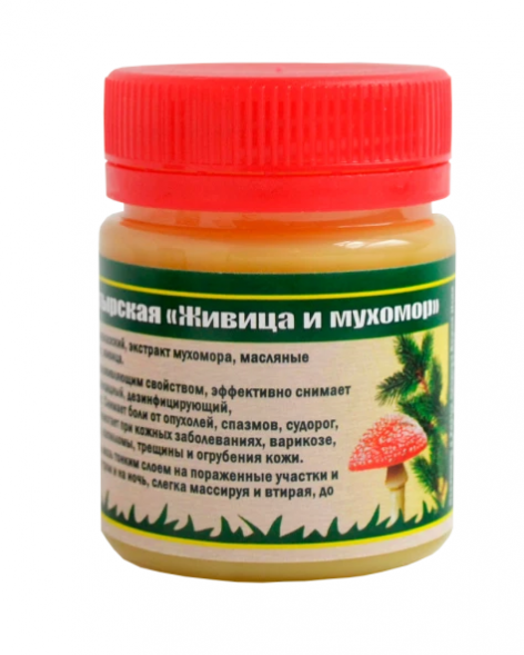 Мазь от боли в суставах Живица с мухомором (Кавказский Целитель) 40 мл