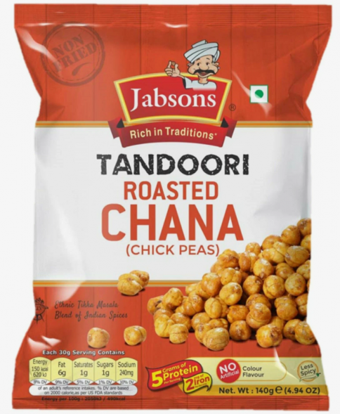 Нут очищенный обжаренный со специями (Tandoori Roasted Chickpeas Jabsons) 140 г