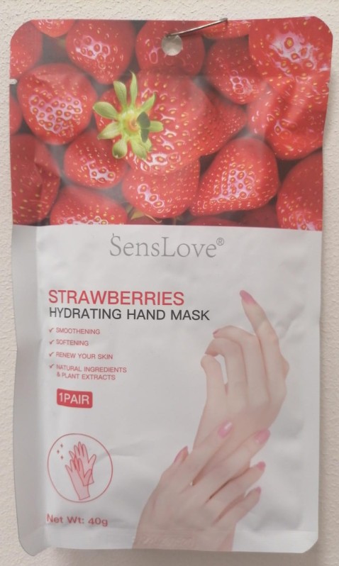 Маска для рук увлажняющая Клубника (Hand Mask Hydrating Strawberry SensLove) 2 шт