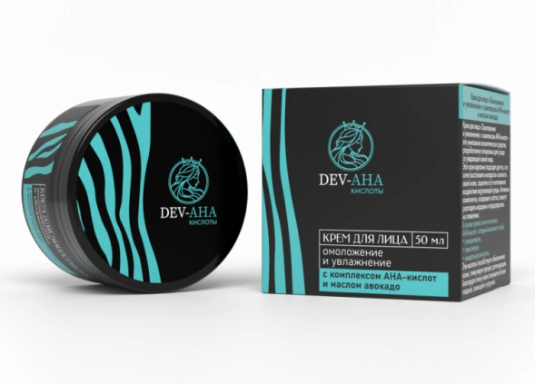 Крем для лица Омоложение и увлажнение с комплексом АНА-кислот (DEV-AHA) 50 мл