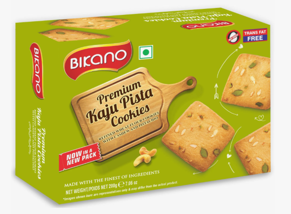 УЦЕНКА! Печенье фисташковое СРОК ДО 09.2026 (Kaju Pista cookies Bikano) 200 г
