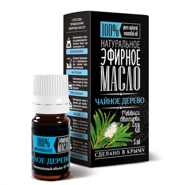Эфирное натуральное масло Чайное дерево Крымские масла (Melaleuca Alternifolia Leaf oil) 5 мл