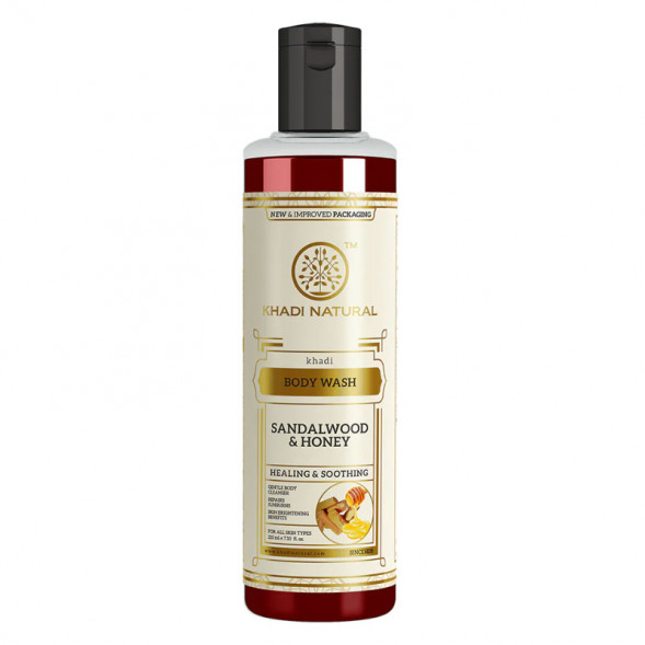 Гель для душа Сандаловое дерево и Мед Кхади (Khadi Herbal Body Wash Sandalwood and Honey) 210 мл